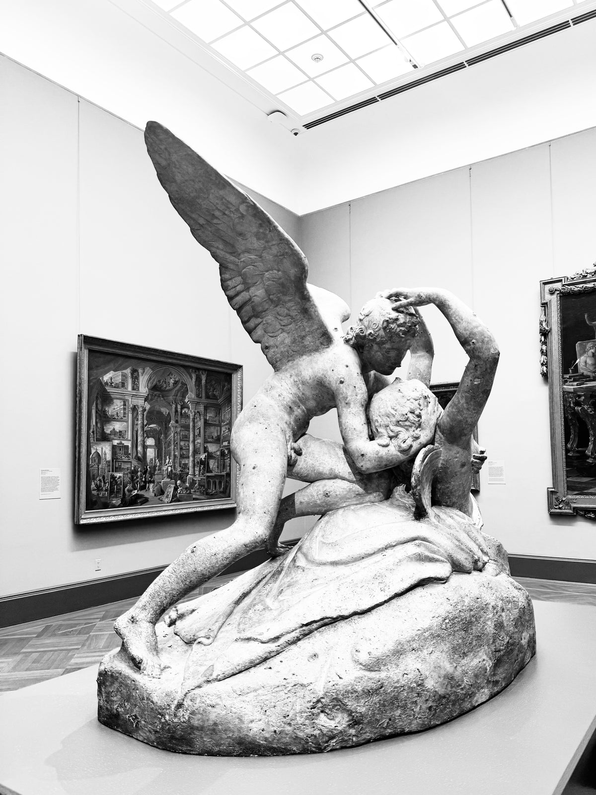 Cupid and Psyche Cyanotype Print