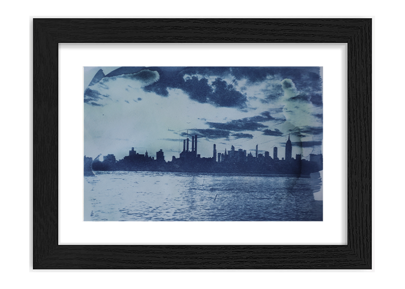 Manhattan Skyline Original Cyanotype Print