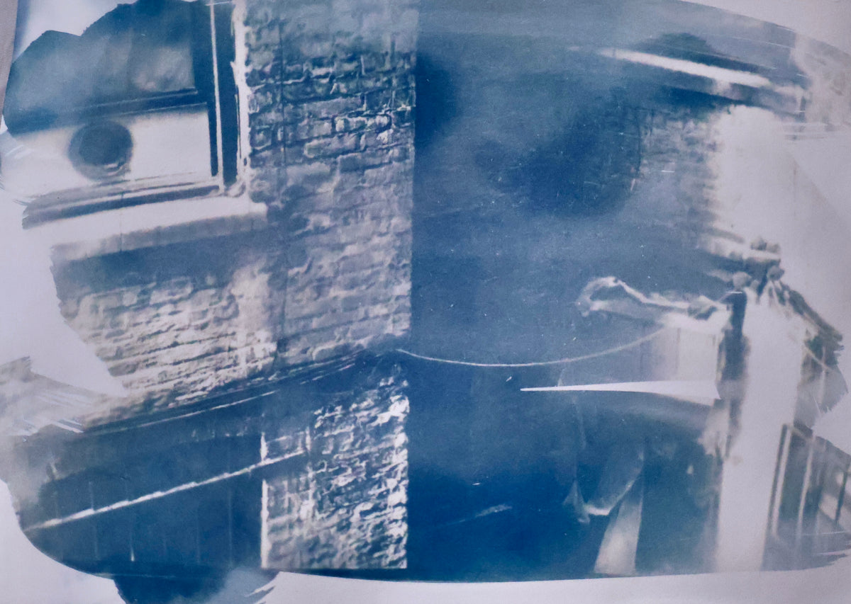 Courtyard Original Cyanotype Print