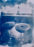 Drinks at a Bar Original Cyanotype Print