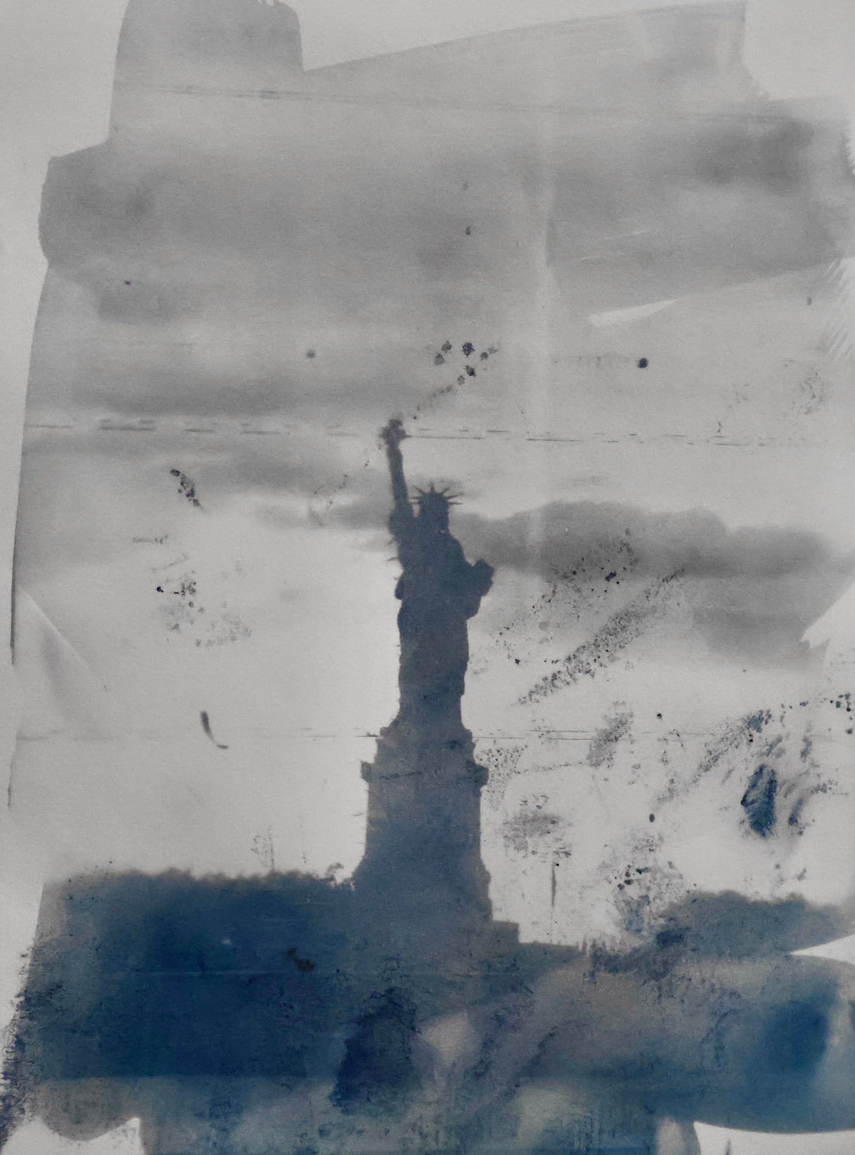 Statue of Liberty Original Cyanotype Print
